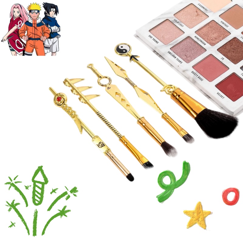 Beauty No Makeup - Zestaw 5 pędzli do makijażu w